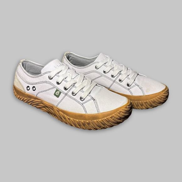 Hybrid Green Label The Rebellion Canvas White Sneakers  display picture 2